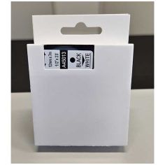 Dymo tape compatibel 12 mm x 7 m zwarte tekst op witte achtergrond
