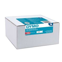 Dymo multipack D1 tape 12 mm x 7 m (10 stuks) zwarte tekst op witte achtergrond (45.013)