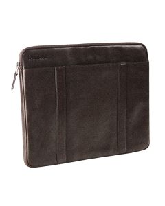 Maverick lederen laptopsleeve 14" - donkerbruin