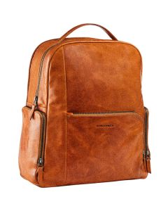 Maverick lederen rugzak met laptopvak 14" cognac