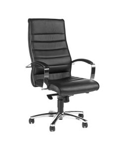 Executive bureaustoel in zwart leder