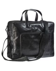 Maverick lederen business tas met laptopvak 15,6" zwart