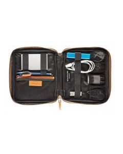 Maverick lederen travel organizer cognac