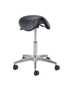 Tavira zadelkruk medium zwart met alu voetenkruis