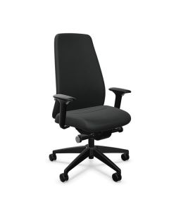 Demostoel Everyis1 117 bureaustoel zwart, rugleuning gestoffeerd