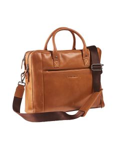 Maverick lederen business tas met laptopvak 15,6" cognac