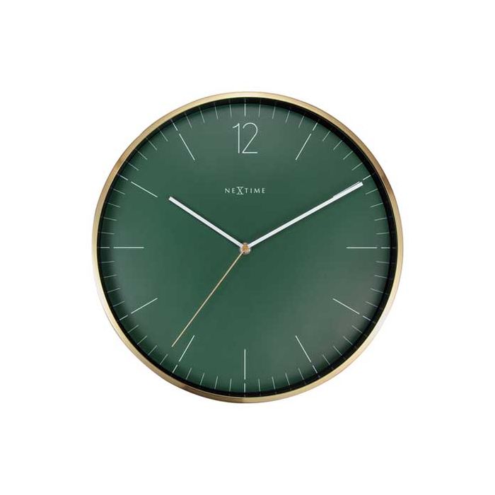 Incident, evenement Symfonie Omhoog gaan Nextime essential gold wandklok 34 cm forest green online kopen? | Transfert