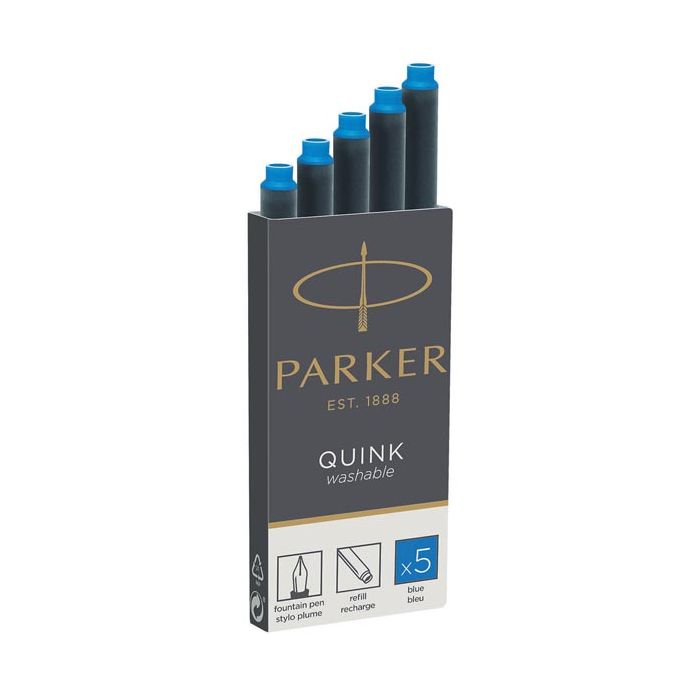 Parker inktpatronen quink blauw 5 stuks online kopen? Transfert